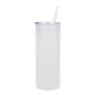 25oz Blank Sublimation Clear Frosted Skinny Glass Can With Bamboo Plastic Lids 25Pack China Warehouse