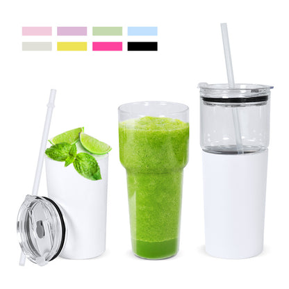 2 in one Split Cups 25oz Glass Cups and 15oz Stainless Steel Tumblers Set 20Pack China Warehouse