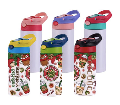 12oz Blank Sublimation Straight Tumblers for Kids Double Wall Stianless Steel Water Bottles for School 25Pack 30Pack USA Warehouse