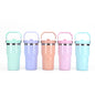 20oz Glossy Macaron Color Blank Sublimation Flip Straw Water Bottles 25 Pack China Warehouse