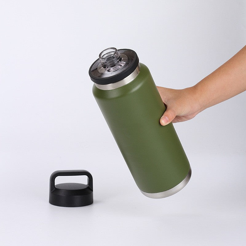 18oz 27oz 37oz Yeti Style Powder Coated Water Bottles with Flip Straw and Chug Cap Lids for Laser Engarving 25 Pack China Warehouse
