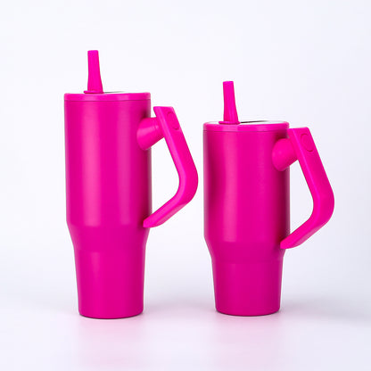 30oz 40oz Powder Coated Rotatable Handle Tumblers for Laser Engraved 20 Pack China Warehouse