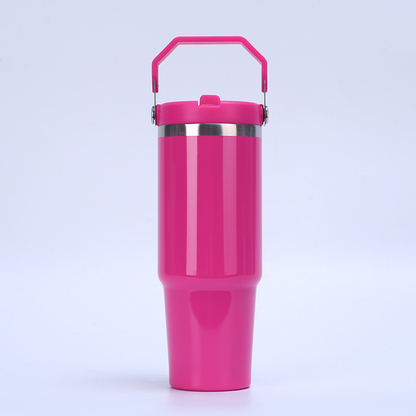 30oz Glossy Color Flip Straw Water Bottles for Blank Sublimation 25Pack China Warehouse