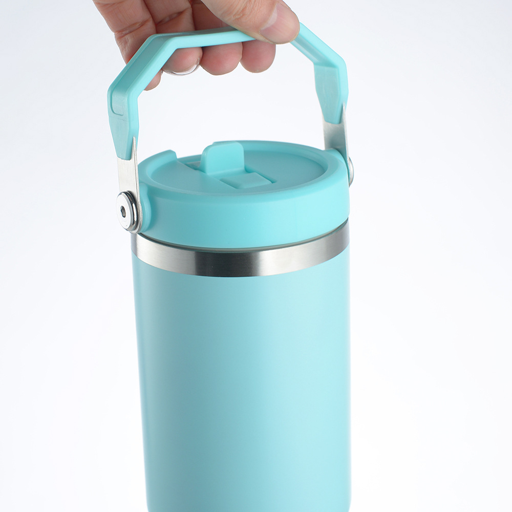 30oz Matt Color Flip Straw Subliamation Tumblers Double Wall Metal Water Bottles 25Pack China Warehouse