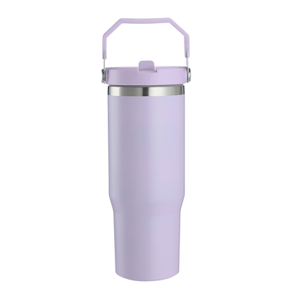 30oz Matt Color Flip Straw Subliamation Tumblers Double Wall Metal Water Bottles 25Pack China Warehouse