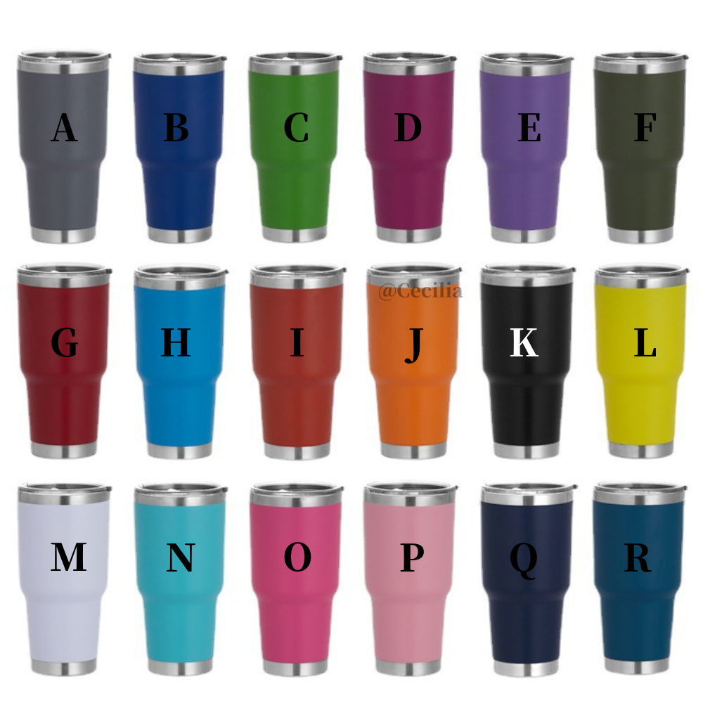30oz Powder Coated Car Tumblers for Laser Engraving 25 Pack China Warehouse