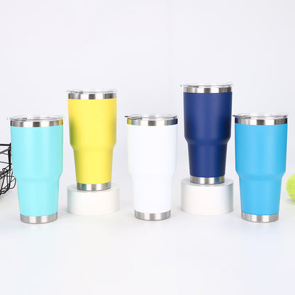 30oz Powder Coated Car Tumblers for Laser Engraving 25 Pack China Warehouse