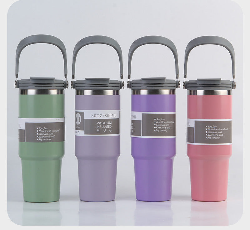 30oz Powder Coated Flip Straw Water Bottles for Laser Engraved with Three Style Lids 25 Pack China Warehouse