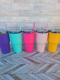 30oz Powder Coated Vacuum Insulated Rainbow Plated Car Tumblers for Laser Engraving 25Pack China Warehouse