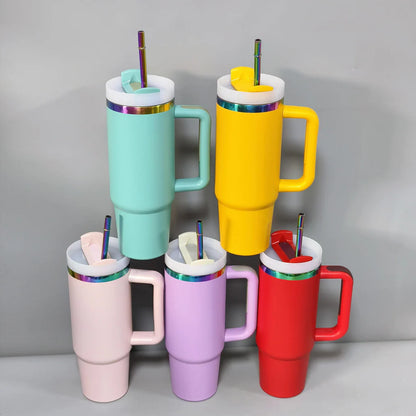H2.0 30oz Rainbow Plated Powder Coated Quencher Tumblers for Laser Engraving 20Pack China Warehouse