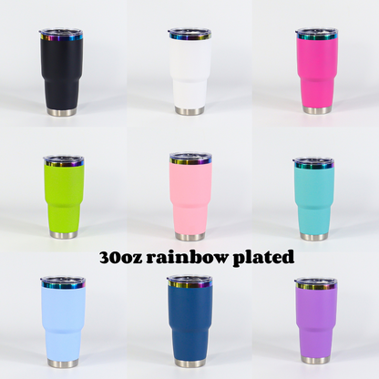 20oz 30oz Gold/Rainbow Plated Car Tumblers for Laser Engraved 50Pack China Warehouse