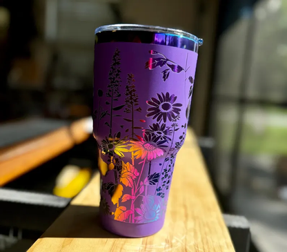 30oz Powder Coated Vacuum Insulated Rainbow Plated Car Tumblers for Laser Engraving 25Pack China Warehouse