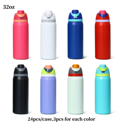 24oz 32oz Leak Proof Bounce Lids Water Bottles for Laser Engraved 24Pack USA Warehouse