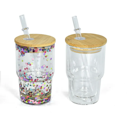 3oz Mini Snow Globe Shot Glass Can with Wooden Lids for Blank Sublimation 50Pack China Warehouse