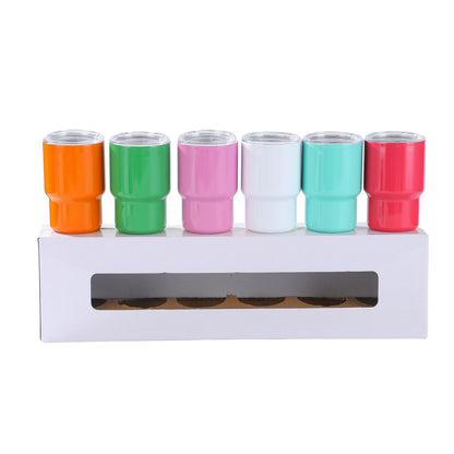 48Pack China Warehouse 3oz Mini Shot Tumblers for Blank Sublimation Cute Stainless Steel Cups with Metal Straw for Party