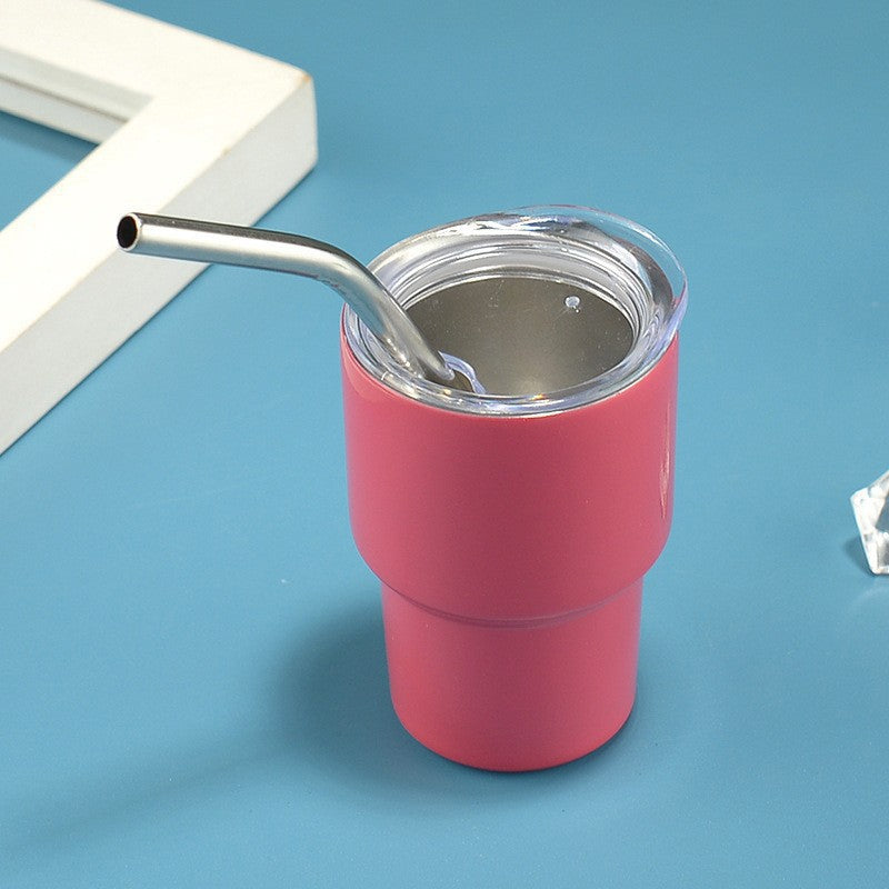 48Pack USA Warehouse 3oz Mini Shot Tumblers for Blank Sublimation Cute Stainless Steel Cups with Metal Straw for Party