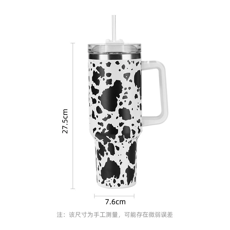 40oz 3D Leopard Print Tumblers with Handle Insulated Vacuum Stainless Steel Travel Mugs 20Pack China Warehouse