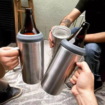40oz Cooler Can Mugs with Handle and Two Lids for Laser Engraved  25 Pack China Warehouse
