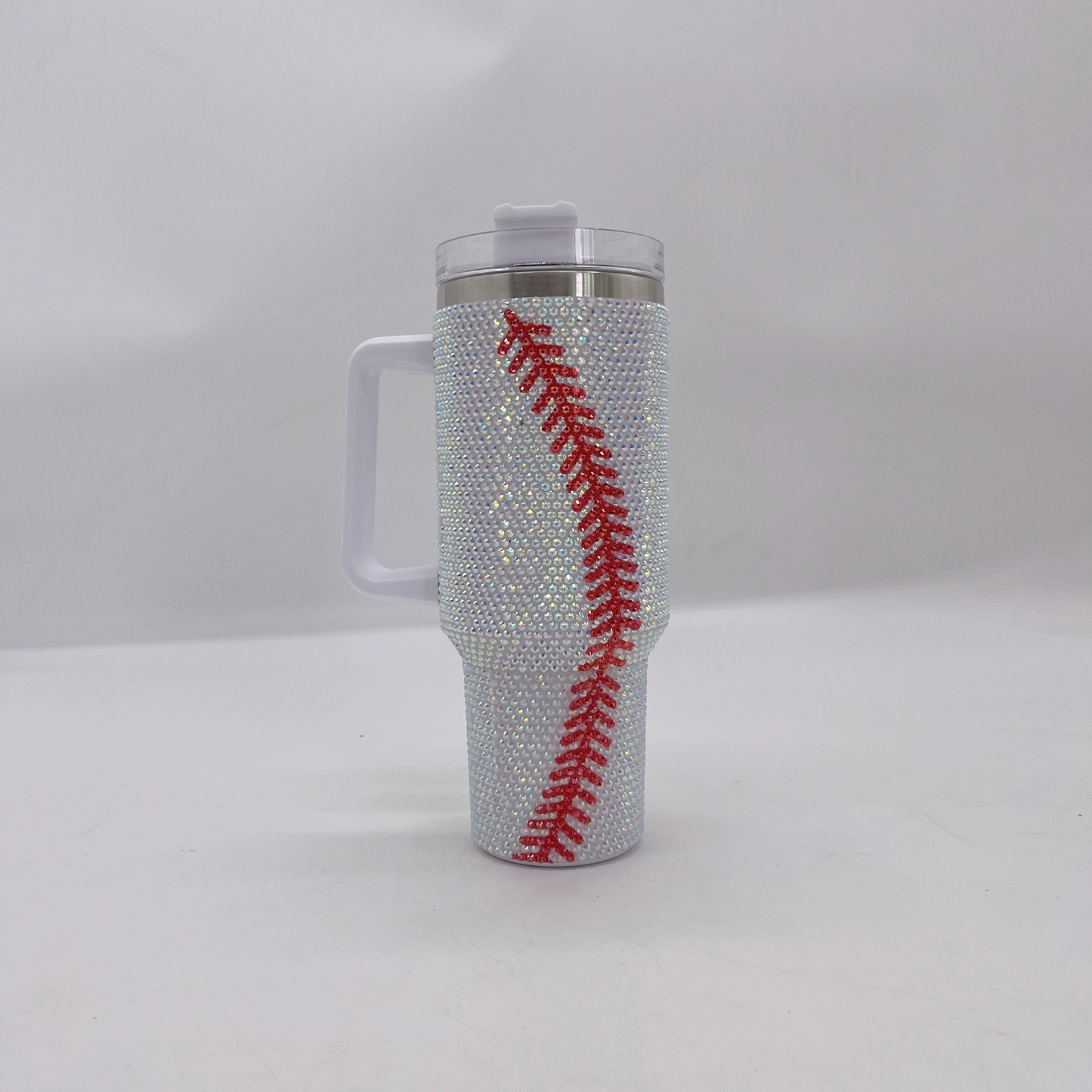 H1.0 40oz Baseball Bling Rhinestone Tumblers with Handle 20 Pack USA Warehouse