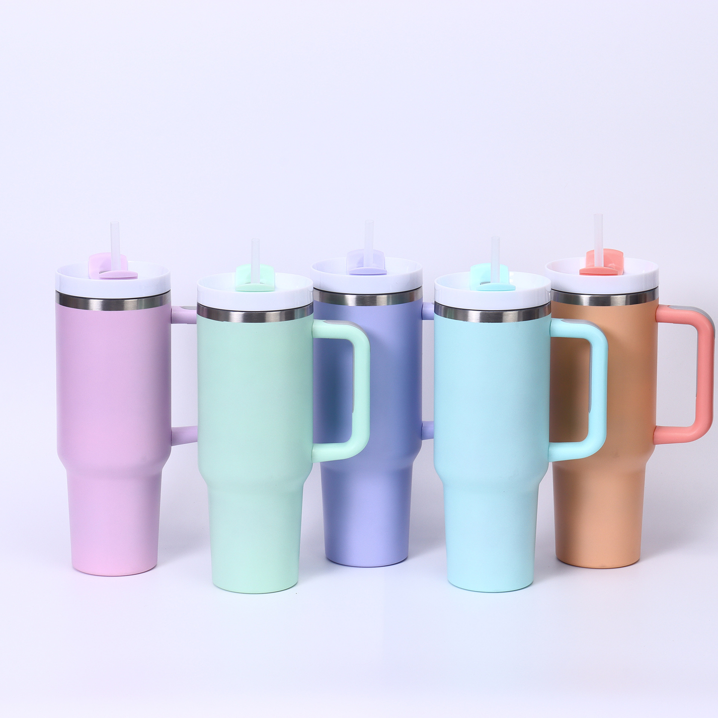 40oz Matt Macaron Color Blank Sublimation Travel Mugs Tumblers 25 Pack USA Warehouse