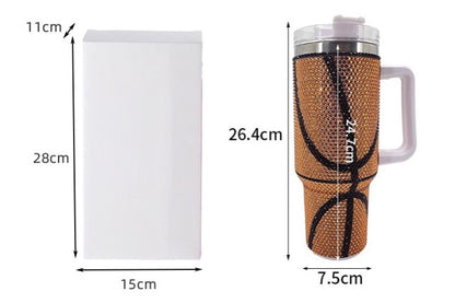 H1.0 40oz Football/Baseball/Basketball Bling Rhinestone Tumblers 20Pack China Warehouse