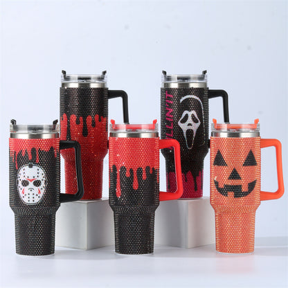 40oz Rhinestone Bling Tumblers for Halloween Pumpkin Style Travel Mugs  20Pack China Warehouse