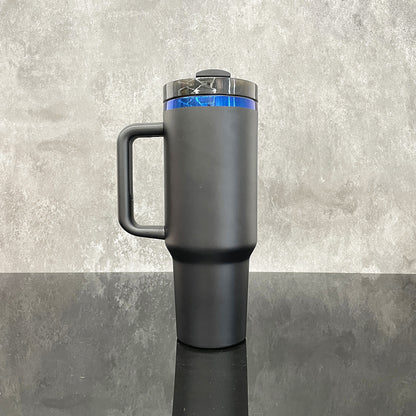 40oz Blue Plated Quencher Tumblers with Handle for Laser Engraving 20Pack China Warehouse