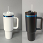 40oz Blue Plated Quencher Tumblers with Handle for Laser Engraving 20Pack China Warehouse