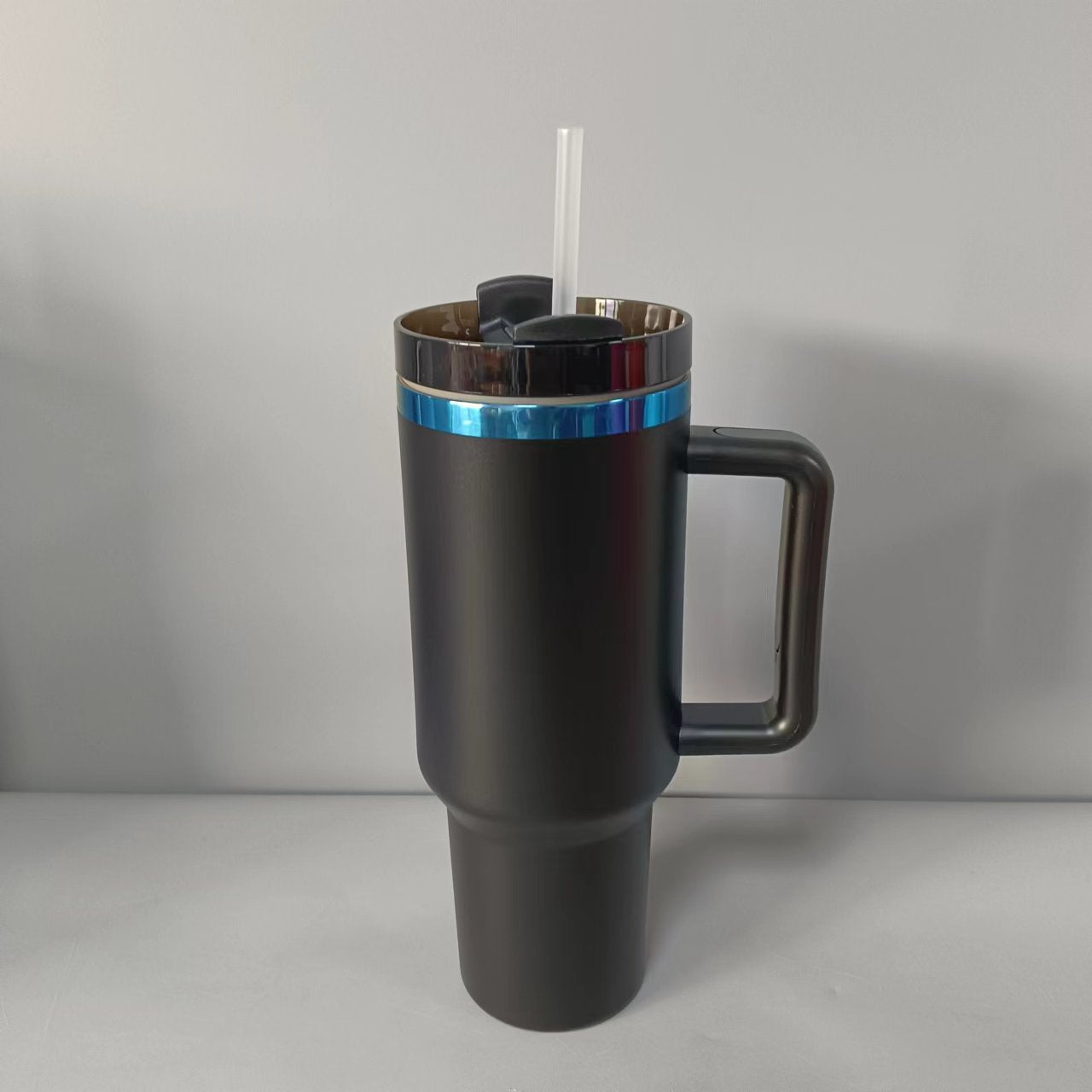 40oz Blue Plated Quencher Tumblers with Handle for Laser Engraving 20Pack China Warehouse