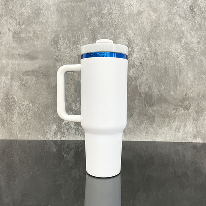 40oz Blue Plated Quencher Tumblers with Handle for Laser Engraving 20Pack China Warehouse