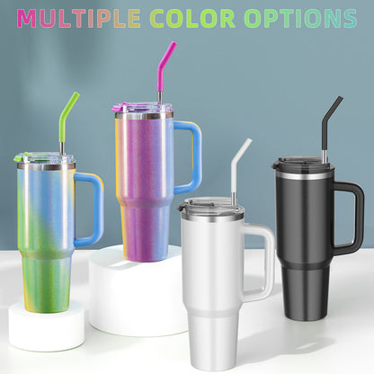 20Pack China Warehouse 40oz Gradient Shimmer Color Tumblers with 2 in one Lids for Laser Engraving