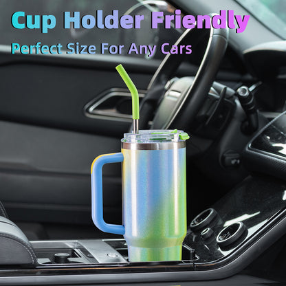 20Pack China Warehouse 40oz Gradient Shimmer Color Tumblers with 2 in one Lids for Laser Engraving