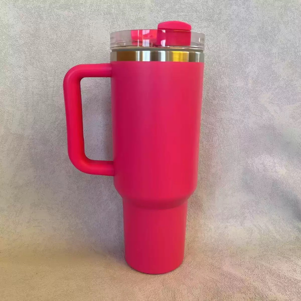 💖H2.0 40oz Hot Pink Quencher Tumblers with Sliver Underneath for Laser Engraving 20Pack China Warehouse