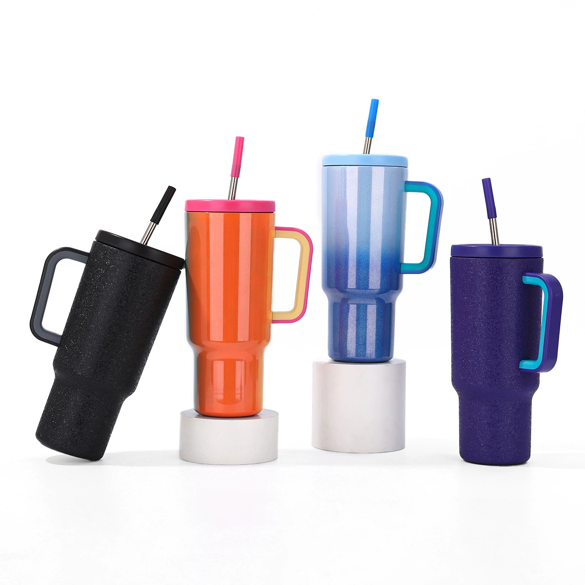 40oz Mekoy Style Ombre Shimmer Color Tumblers with Handle for Laser Engraving 20Pack China Warehouse