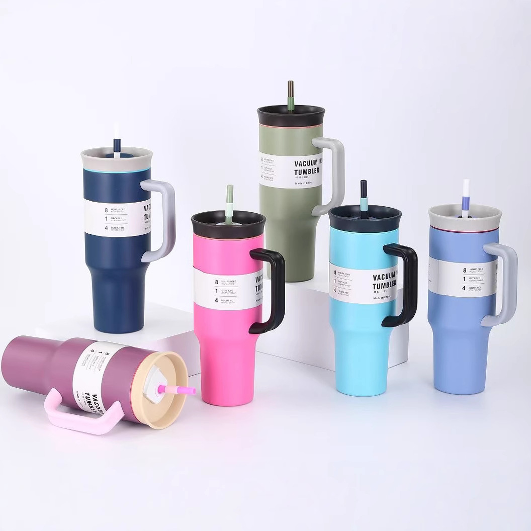40oz Owala Style Vacuum Insulated Tumblers with Handle for Laser Engraving 20Pack China Warehouse