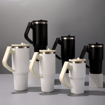 20oz 30oz 40oz Powder Coated Tumblers with Rotatable Handle and Leak Proof Lids for Laser Engraved 20Pack China Warehouse