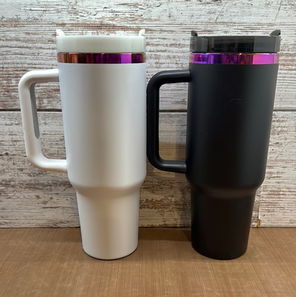 40oz 💜 Purple Plated Power Coated Quencher Tumblers for Laser Engraving 20Pack USA Warehouse