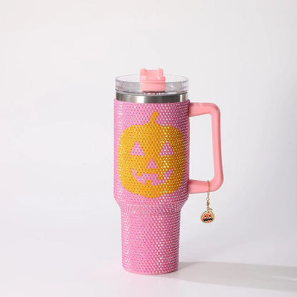 40oz Rhinestone Bling Tumblers for Halloween Pumpkin Style Travel Mugs  20Pack China Warehouse