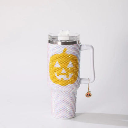 40oz Rhinestone Bling Tumblers for Halloween Pumpkin Style Travel Mugs  20Pack China Warehouse