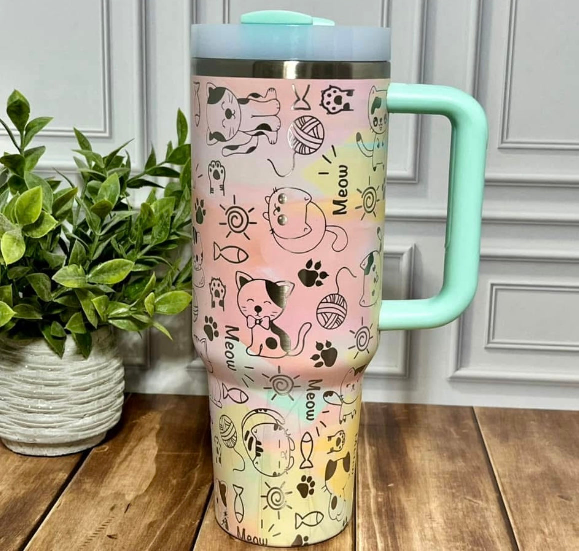 H2.0 40oz Warm Serene Brushstrokes Tie Dye Quencher Tumblers For Laser Engraving 20Pack China Warehouse