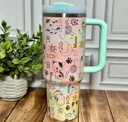 H2.0 40oz Warm Serene Brushstrokes Tie Dye Quencher Tumblers For Laser Engraving 20Pack China Warehouse