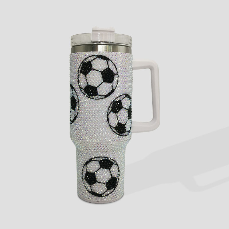 H1.0 40oz Football/Baseball/Basketball Bling Rhinestone Tumblers 20Pack China Warehouse