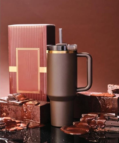 40oz Gold Plated 🤎Chocolate&Green Color Quencher Tumblers for Laser Engraving 20 Pack USA Warehouse