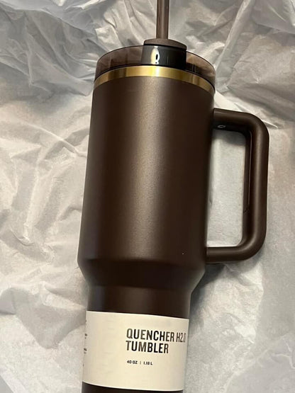 40oz Gold Underneath Chocolate Color Quencher Tumblers for Laser Engraving 20 Pack China Warehouse