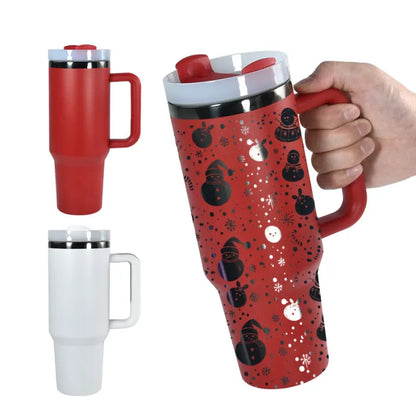 🤍40oz Gun Grey Plated Powder Coated Tumblers for Laser Engraved 12Pack USA Warehouse