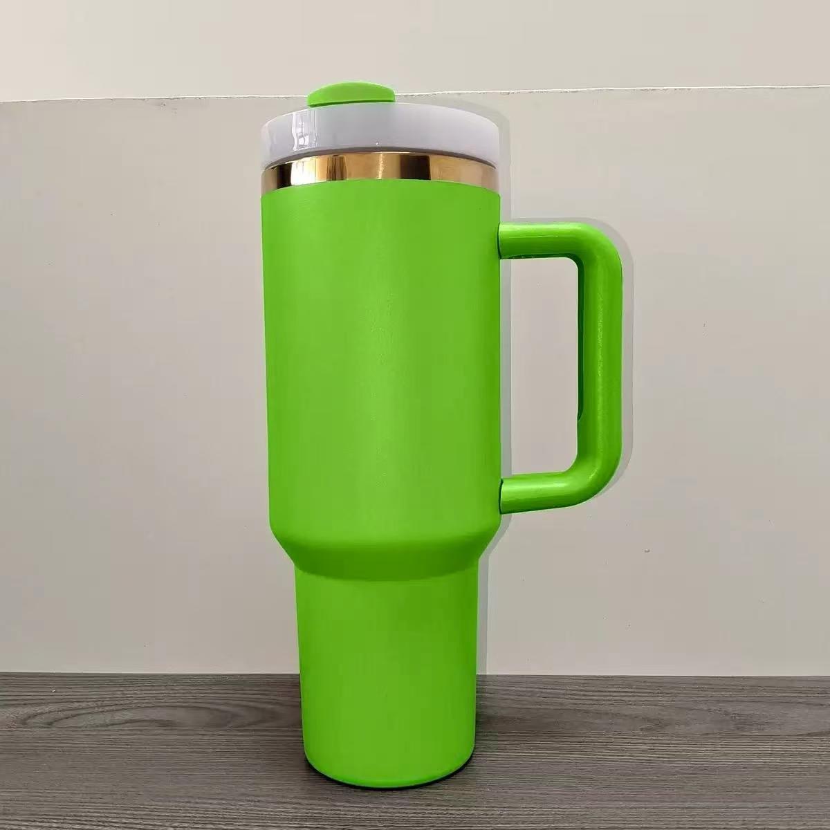 40oz Gold Plated 🤎Chocolate&Green Color Quencher Tumblers for Laser Engraving 20 Pack USA Warehouse