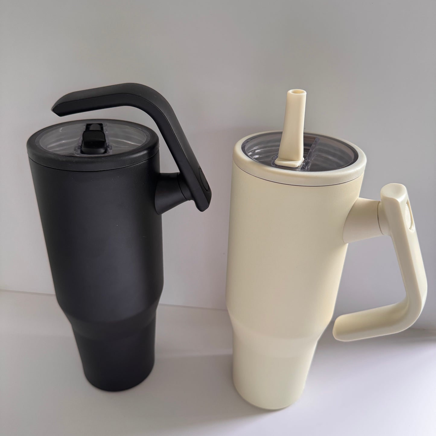 30oz 40oz Powder Coated Rotatable Handle Tumblers for Laser Engraved 20 Pack China Warehouse