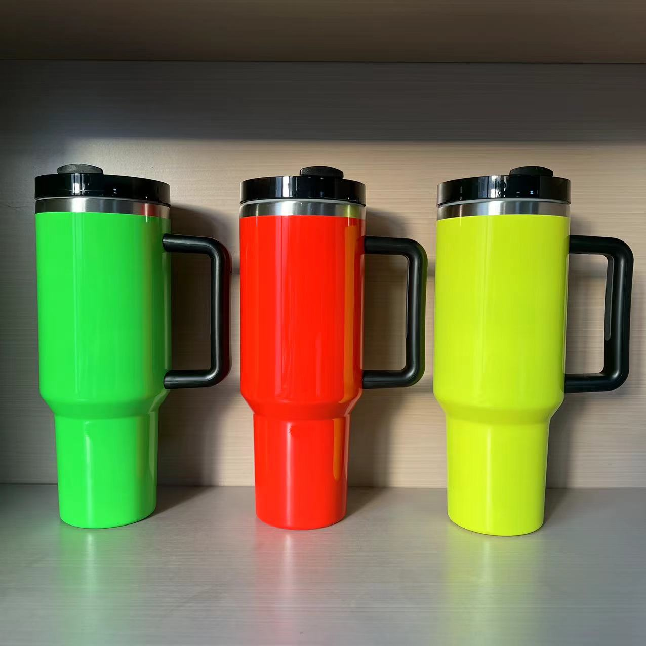 40oz Neon Colors Blank Sublimation Tumblers Also For Laser Engraving 20 Pack USA Warehouse
