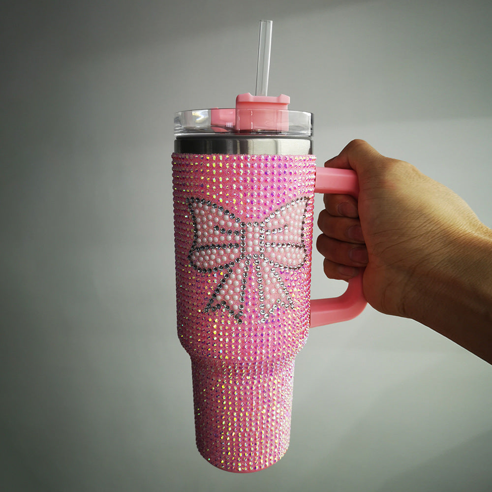 Best Gifts Valentine's Day 40oz Rhinestone Heart&Bow Printed Bling Tumblers 20Pack China Warehouse