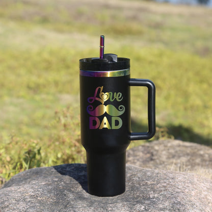 40oz 🌈Rainbow Plated Tumblers Powder Coated Quencher Tumbler with Meatl Straw for Laser Engraving 20Pack China